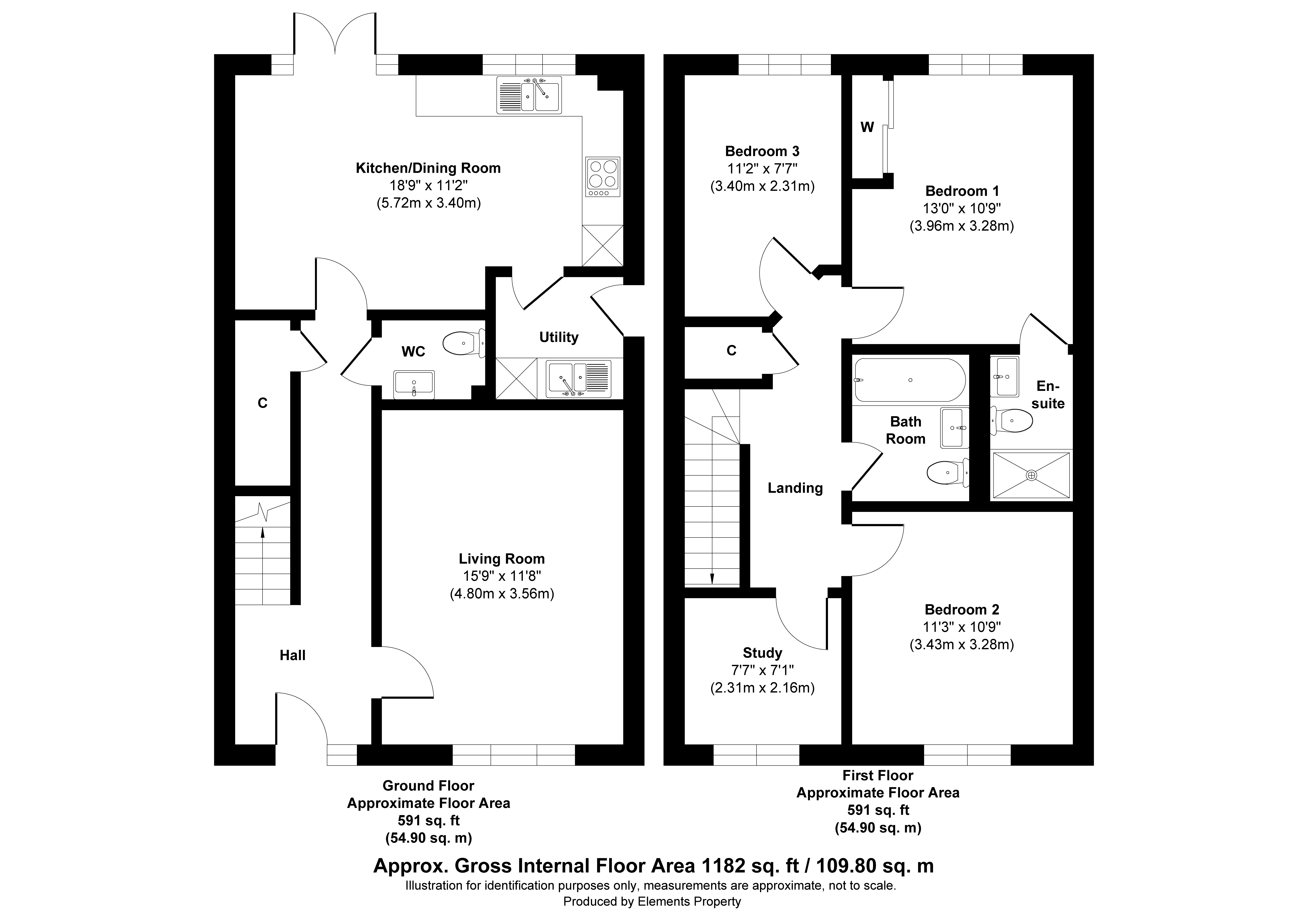 The Dean,, The Meadow, Swallowfield floorplan