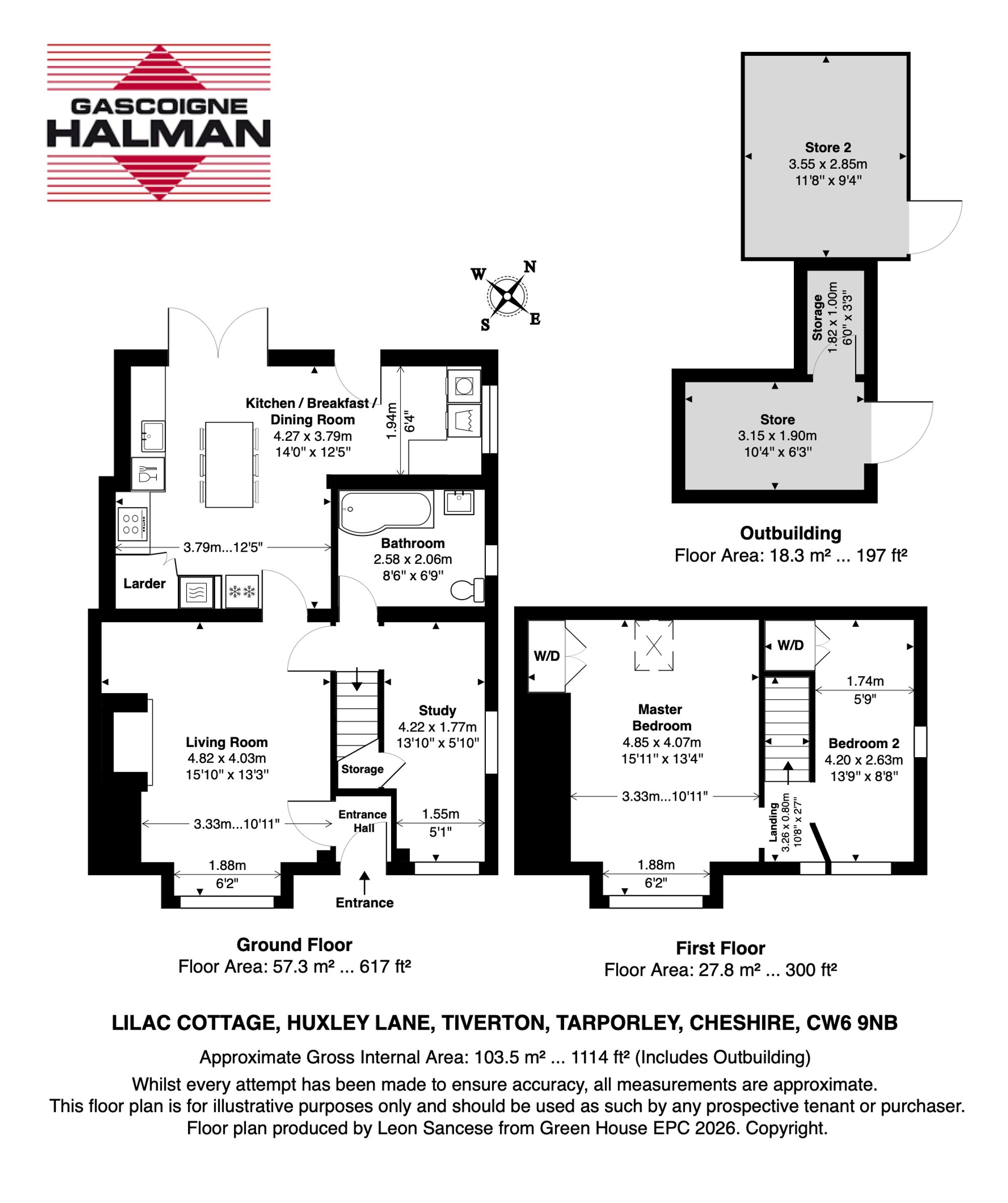 Lilac Cottage Huxley Lane, Tarporley floorplan