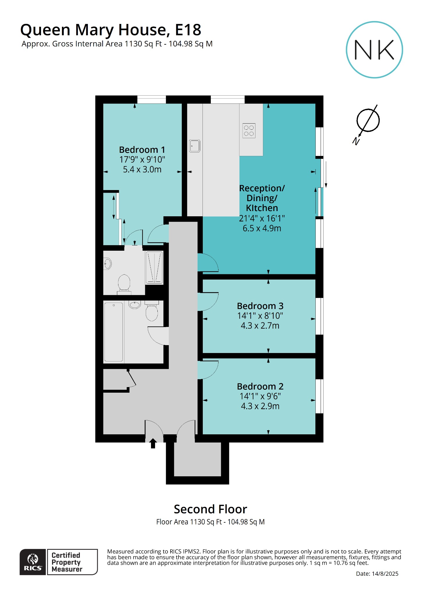 12 Queen Mary House, Queen Mary Avenue, London floorplan