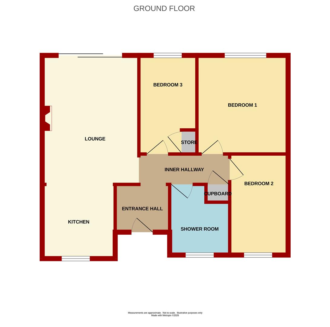 Yew Tree Bungalow, Ledbury floorplan
