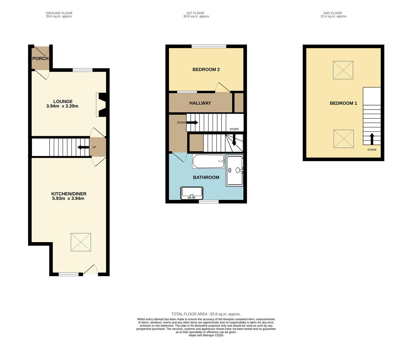 64, Burton Road, Barnsley floorplan