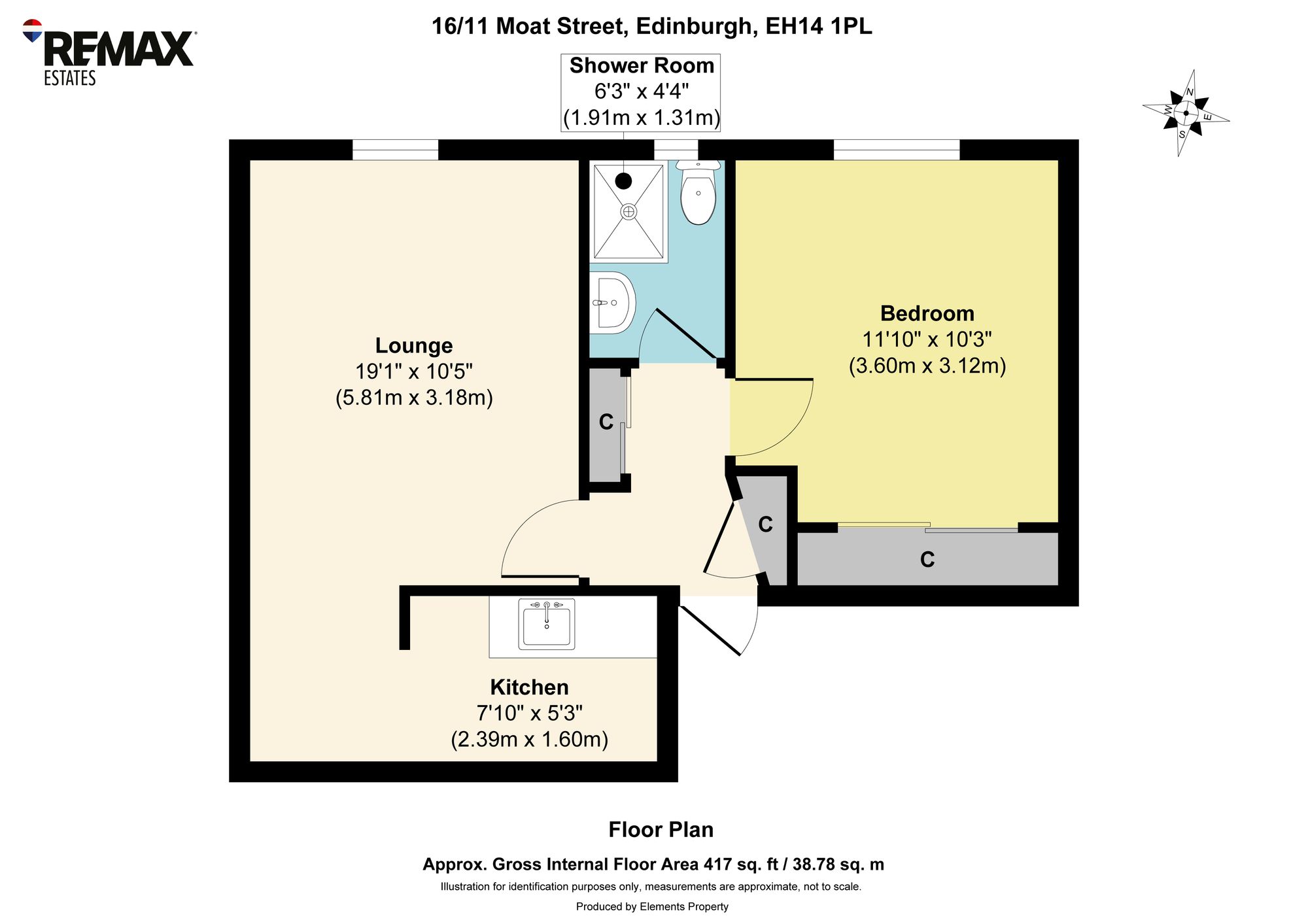 16/11 Moat Street, Edinburgh floorplan
