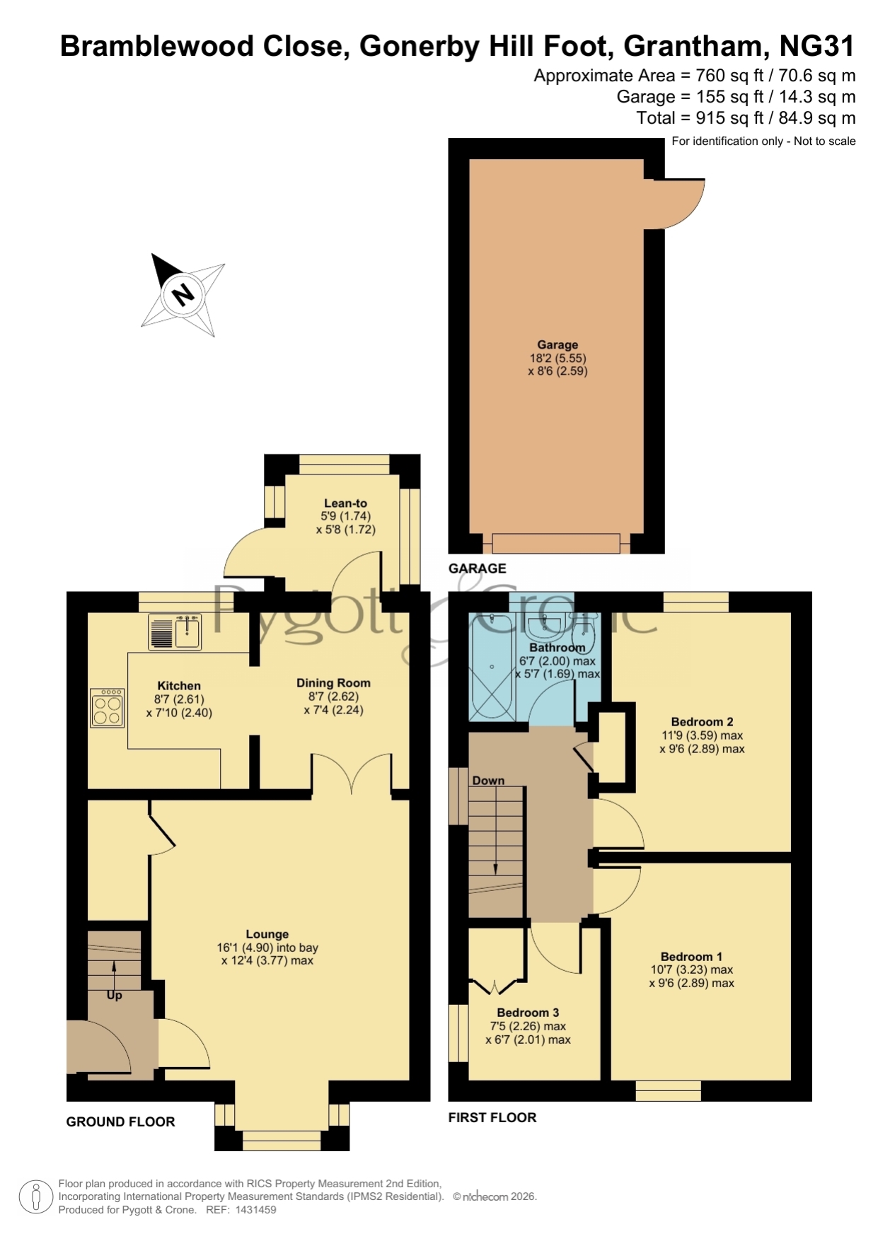 5, Bramblewood Close, Grantham floorplan
