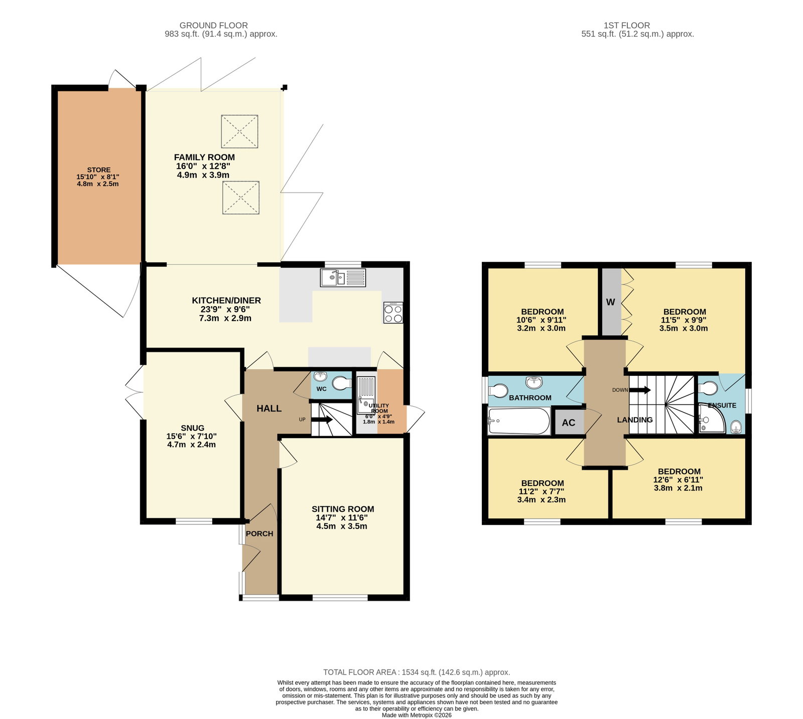 22, Coopers Way, Newent floorplan