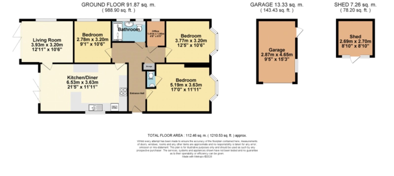 2, Sheppey Close, Birchington floorplan