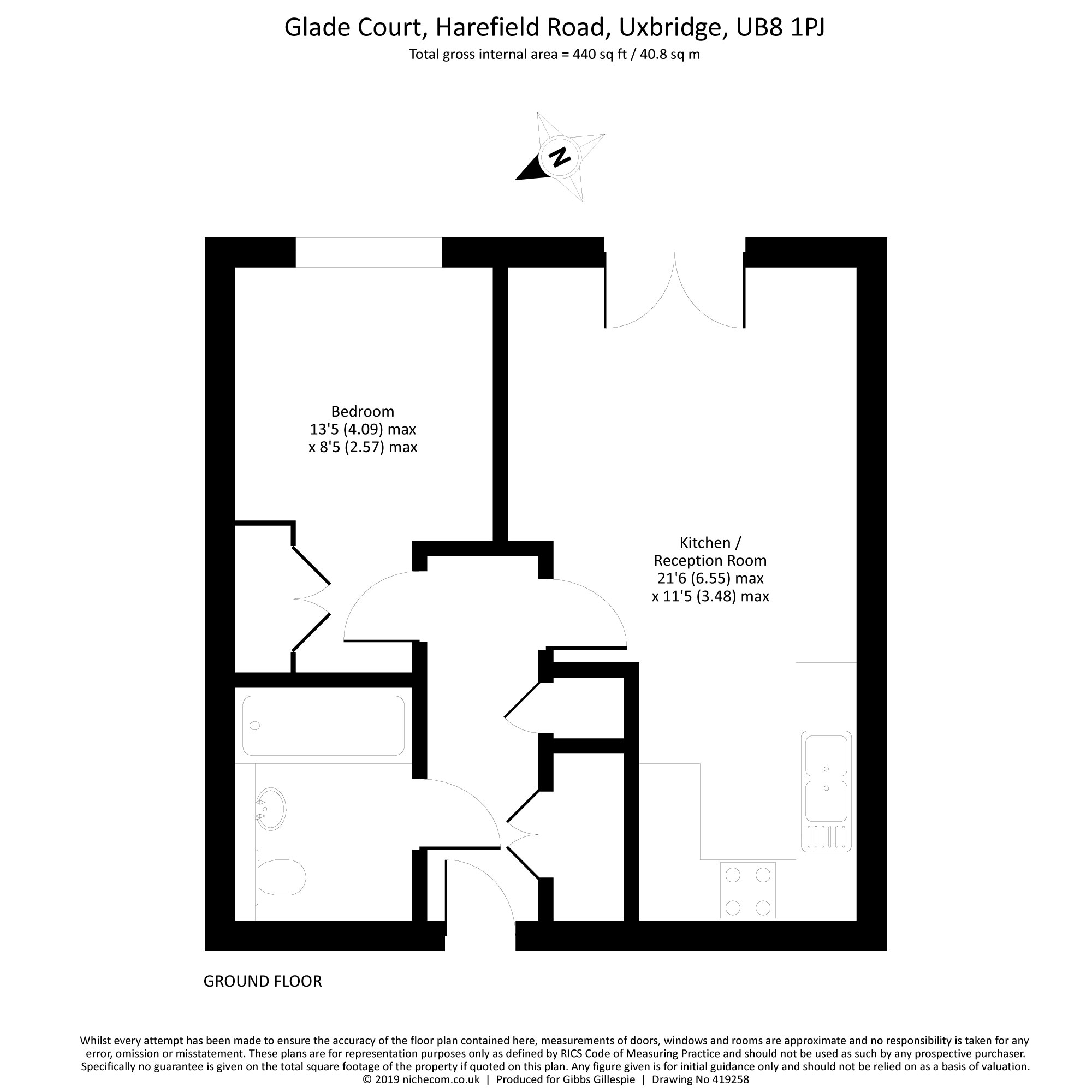 1 Bedrooms Flat for sale in Glade Court, 65 Harefield Road, Uxbridge, Middlesex UB8