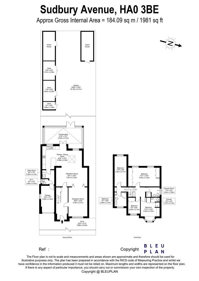 72, Sudbury Avenue, Wembley floorplan