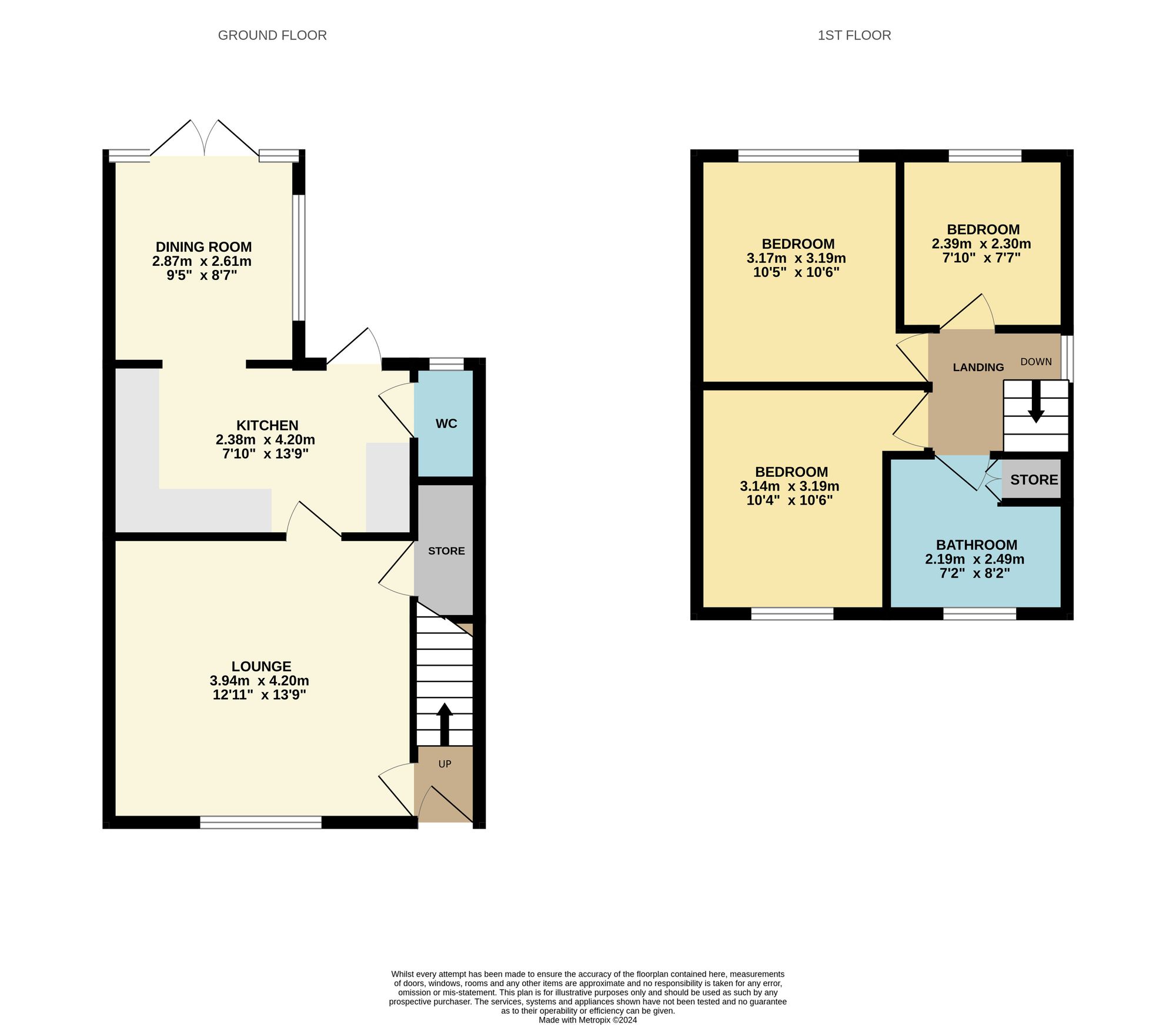 3 Sandy Close, Worksop floorplan