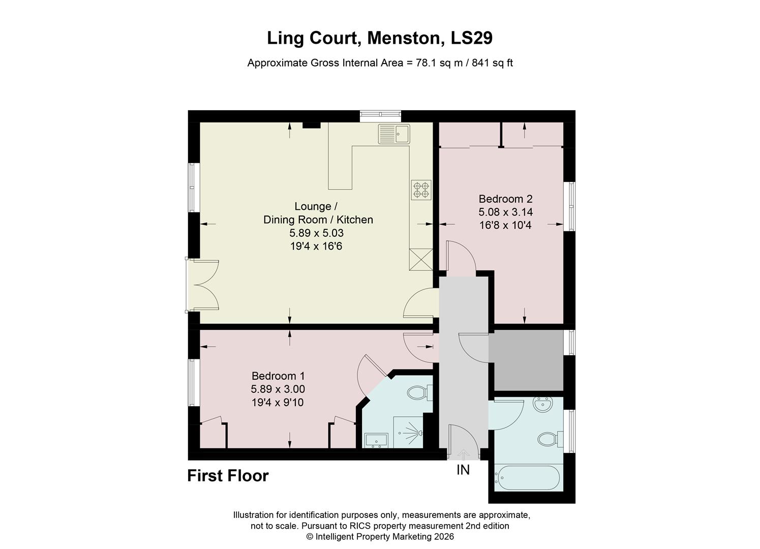 Flat 6, 1 Ling Court, Menston floorplan