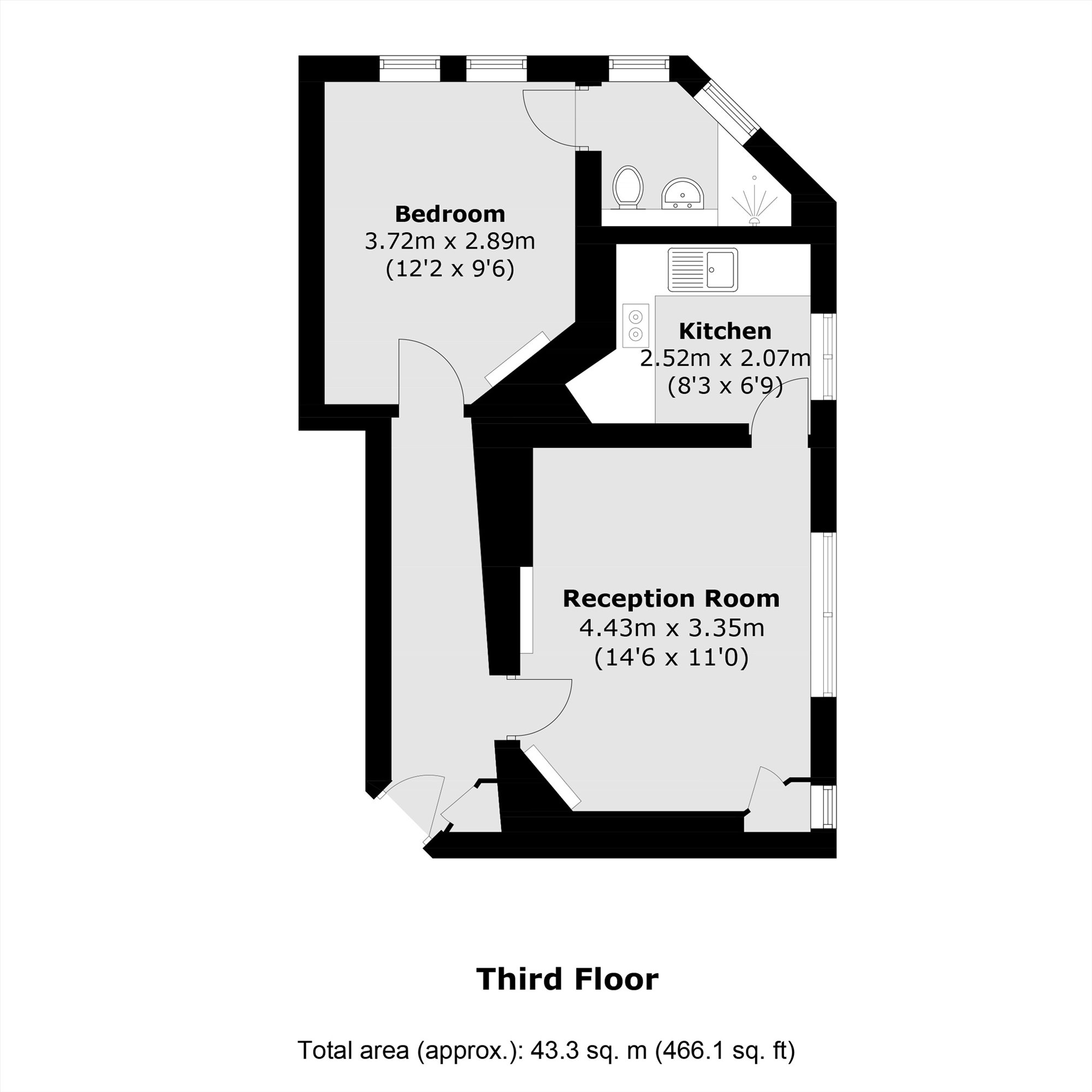 Flat 16, Sinclair House, Sandwich Street, London floorplan