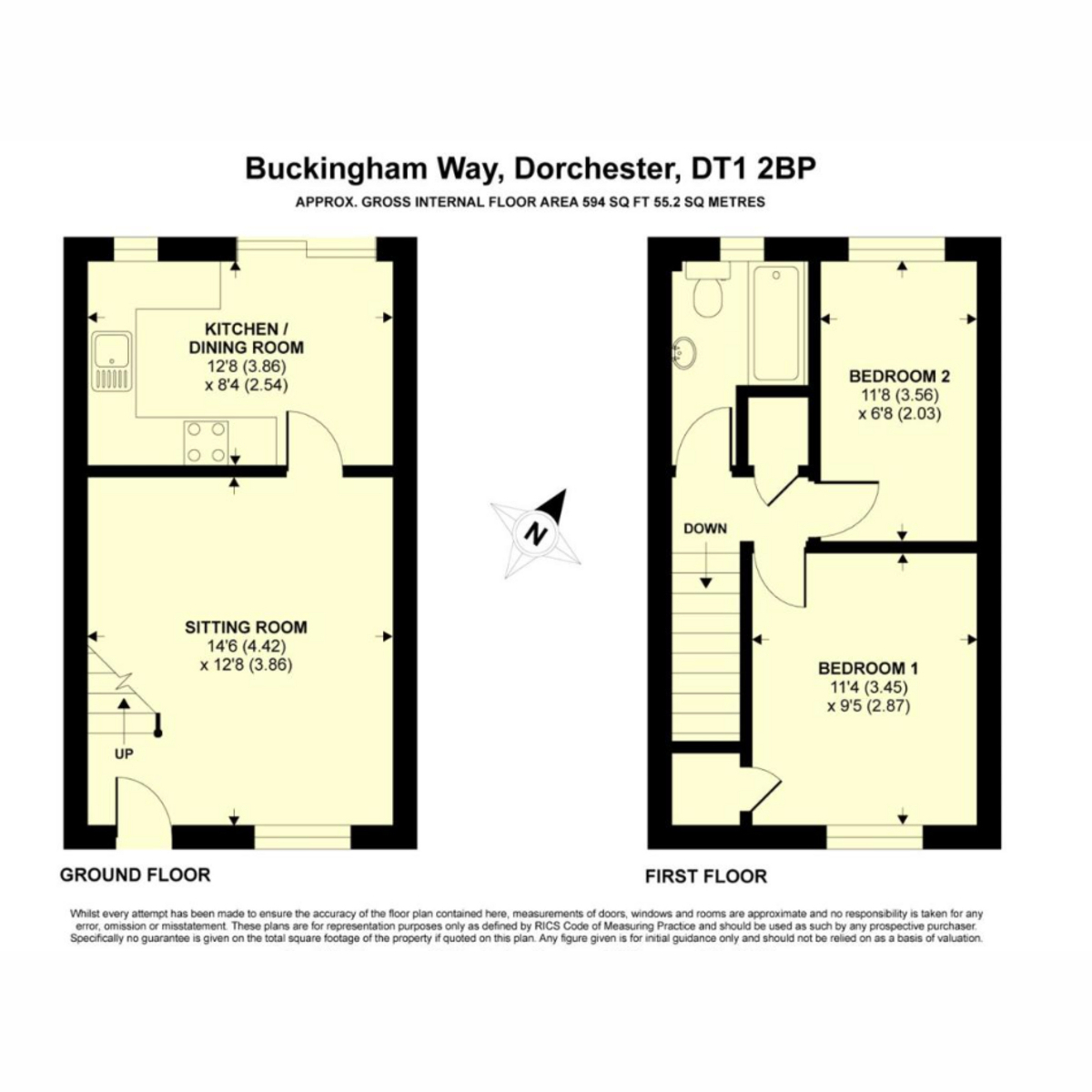 11, Buckingham Way, Dorchester floorplan