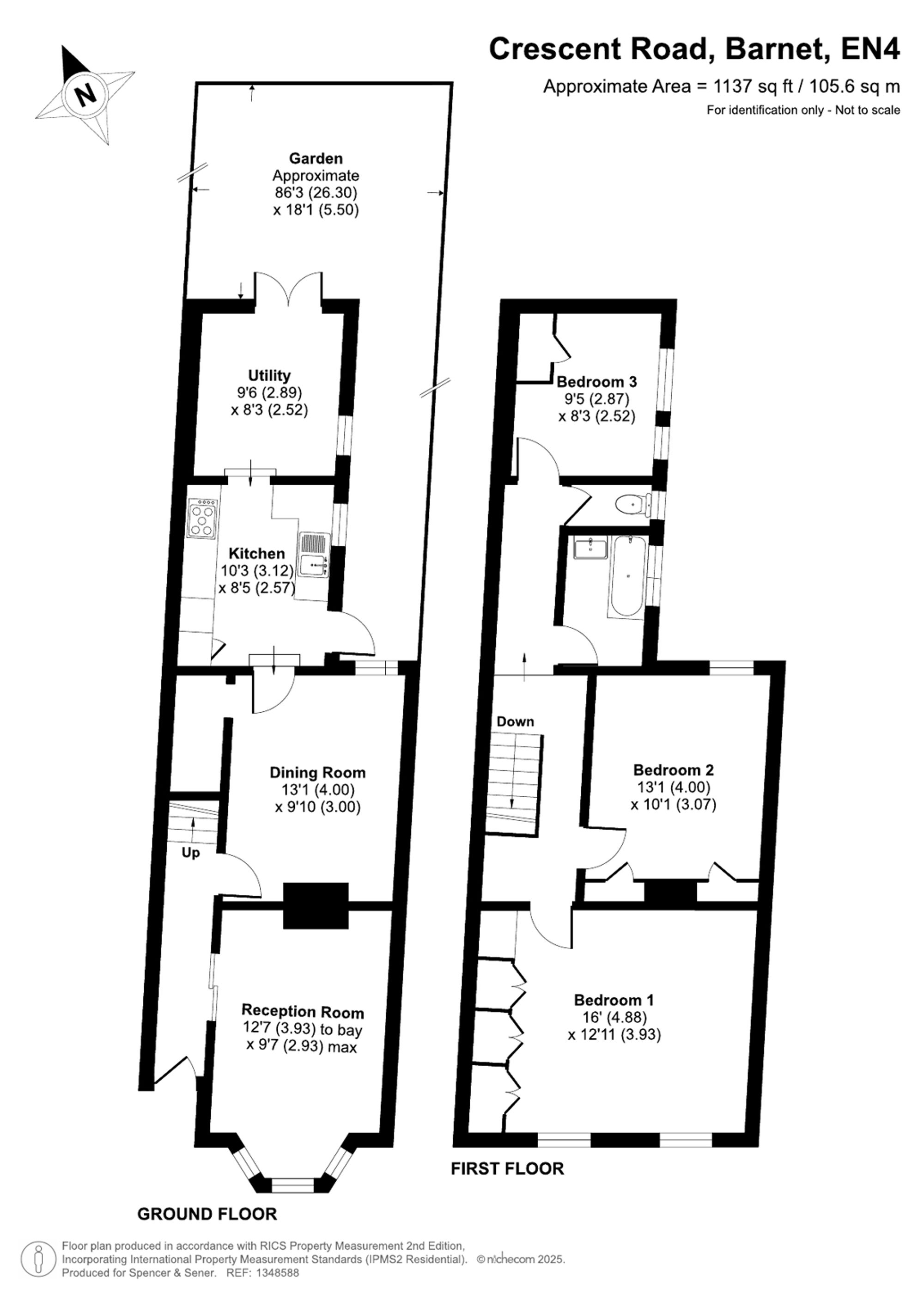 47 Crescent Road, Barnet floorplan