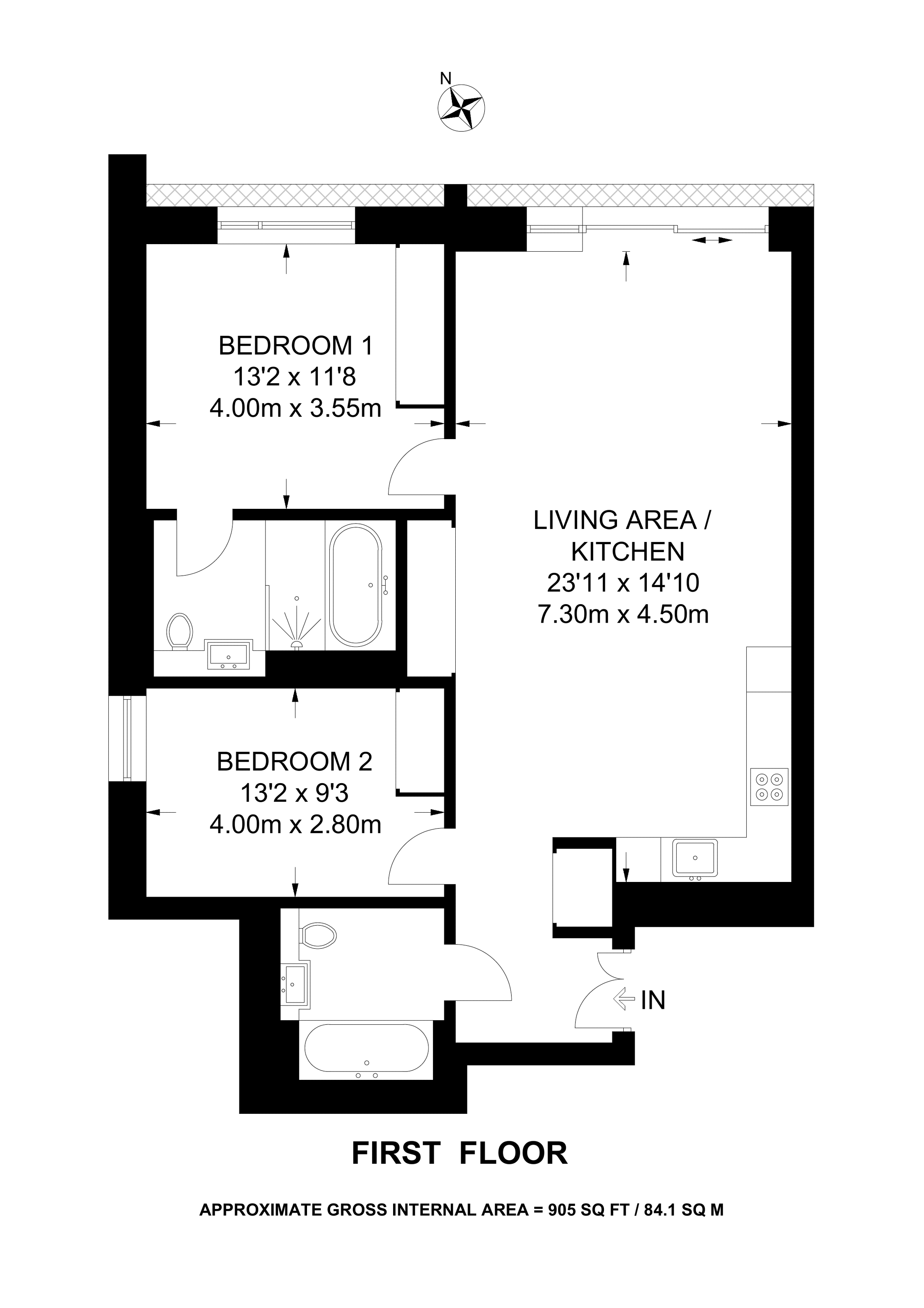 Lillie Square, West Brompton, London SW6, 2 bedroom flat for sale