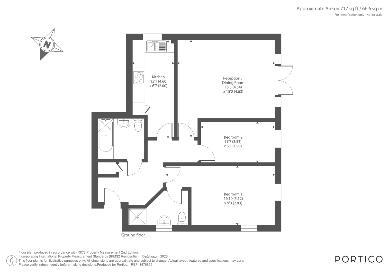 2, Wildings Apartments, 7 Witham Road floorplan