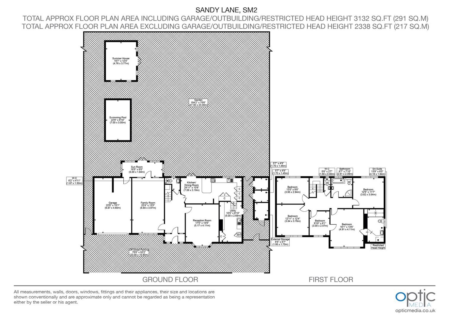 130, Sandy Lane, South Cheam floorplan