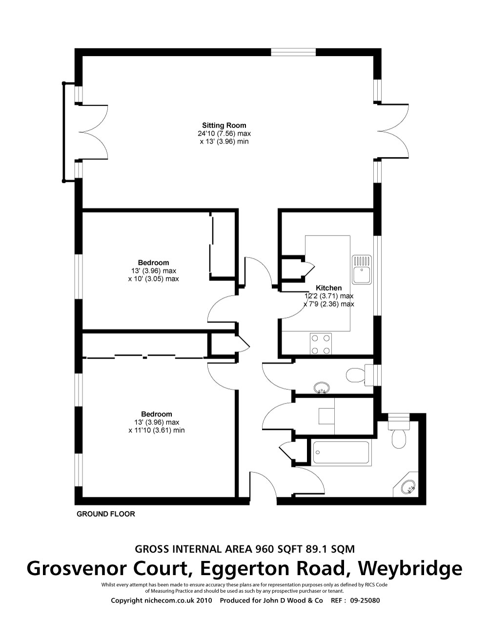 2 Bedrooms  to rent in Egerton Road, Weybridge KT13