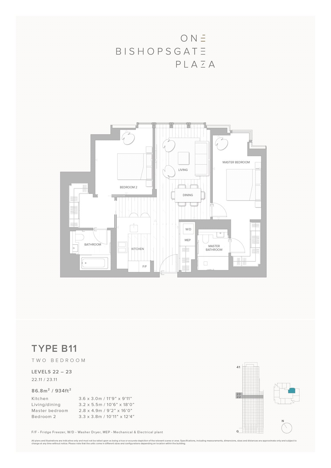One Bishopsgate Plaza City Of London Ec2m 2 Bedroom Flat For