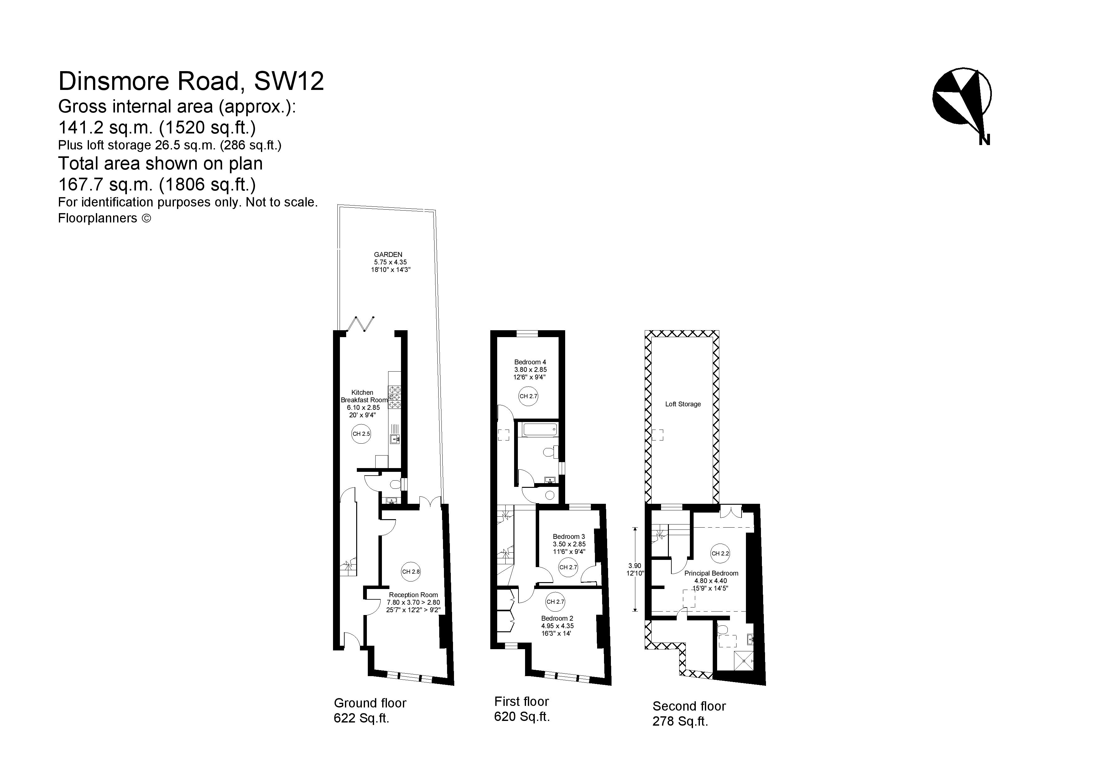 72, Dinsmore Road, London floorplan