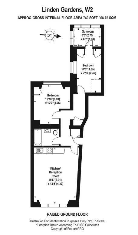 37B Linden Gardens, London floorplan