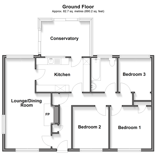 London Road Watersfield, Pulborough floorplan