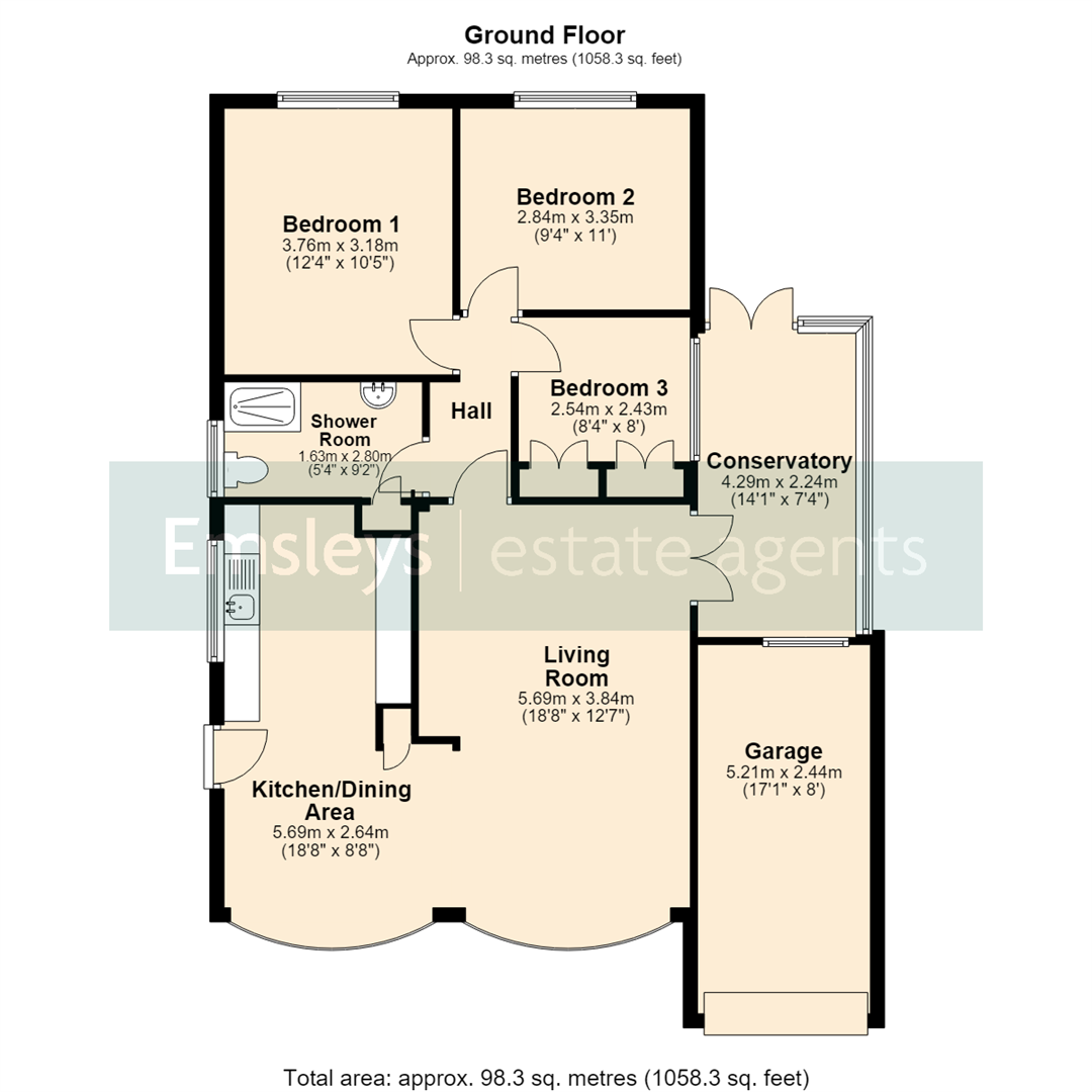 1, Flats Lane, LEEDS floorplan