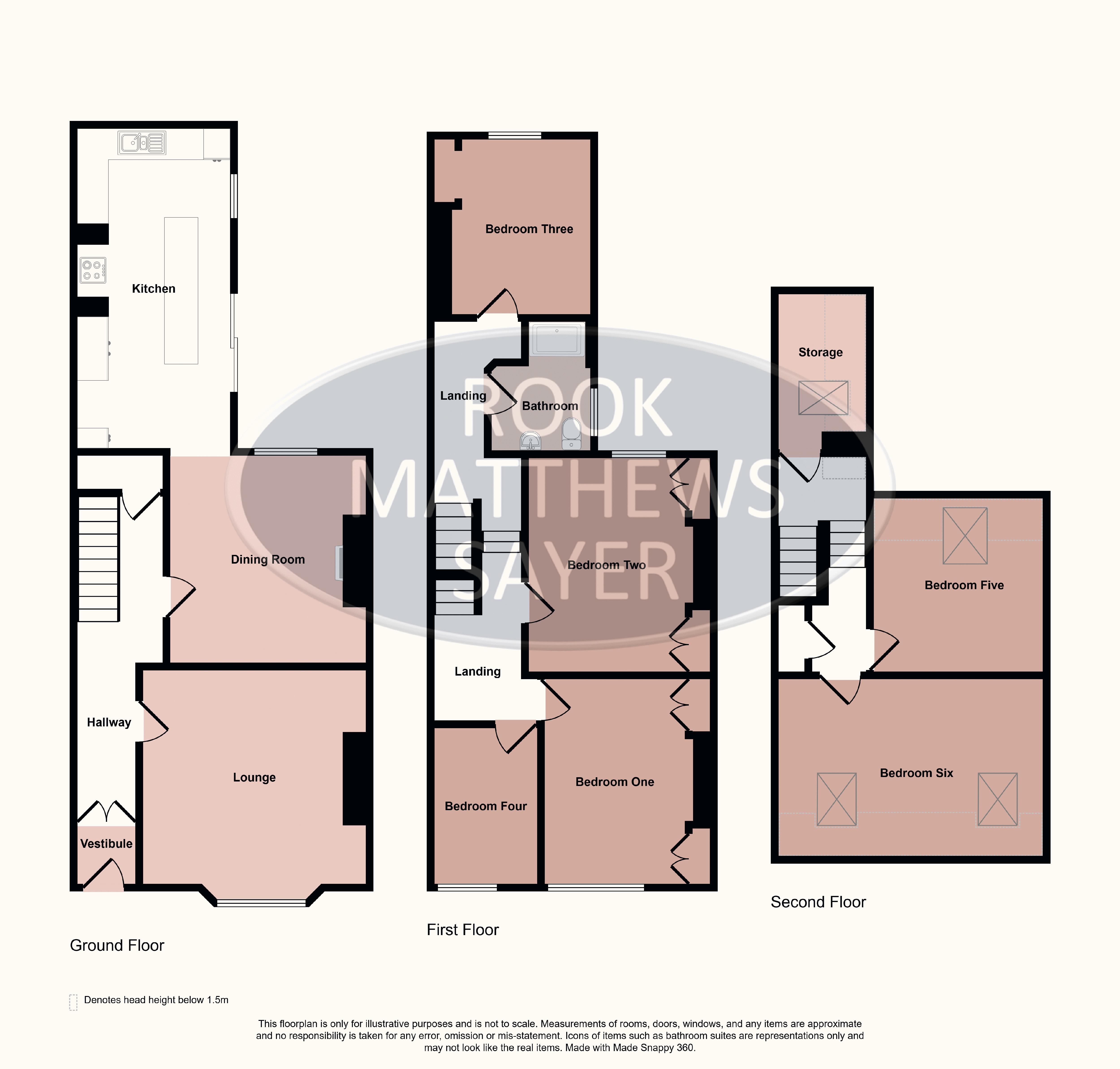 6, Oxford Street, Whitley Bay floorplan