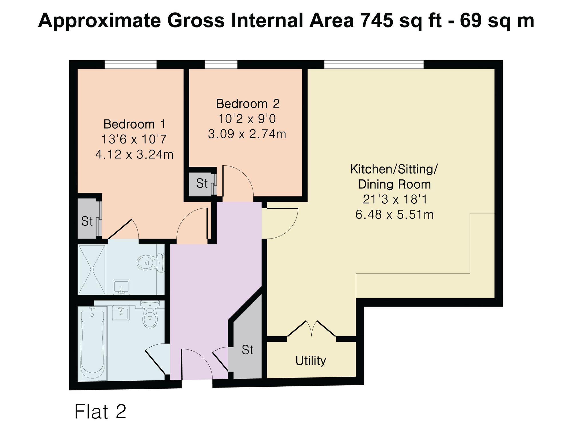 Flat 2, Regatta House, 29 Bell Street, Henley-on-Thames, Henley-on-Thames floorplan