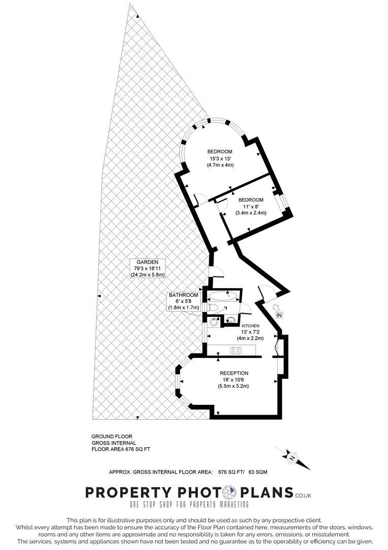 2, 73-75, Carlton Mansions, Chichele Road, London floorplan