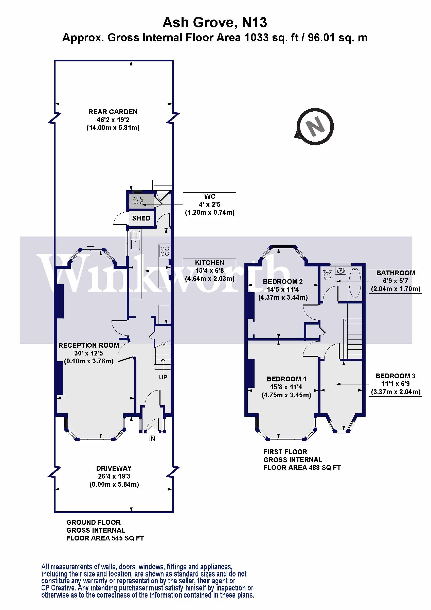 72, Ash Grove, London floorplan