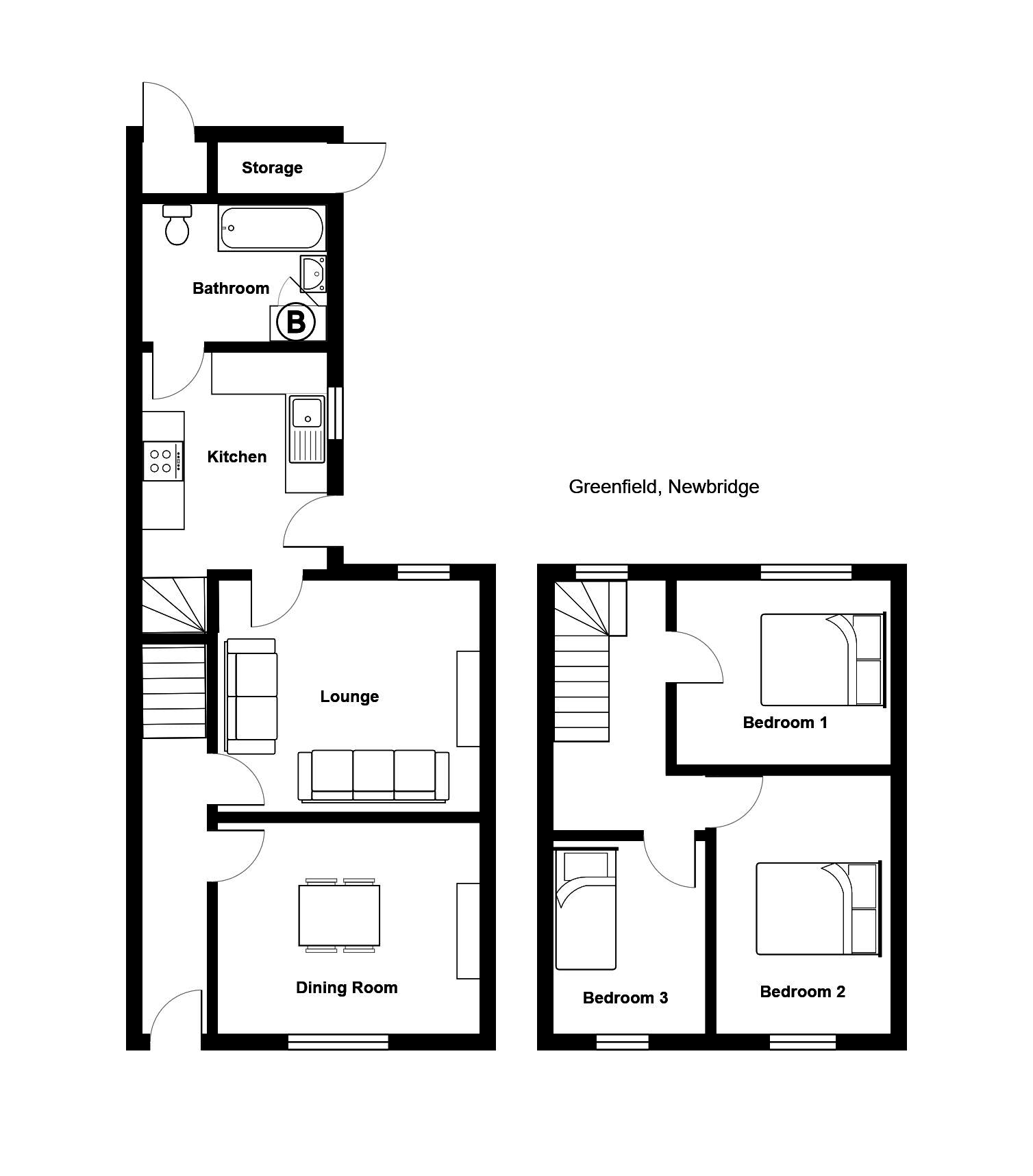 3 Bedrooms Terraced house for sale in Greenfield, Newbridge, Newport NP11