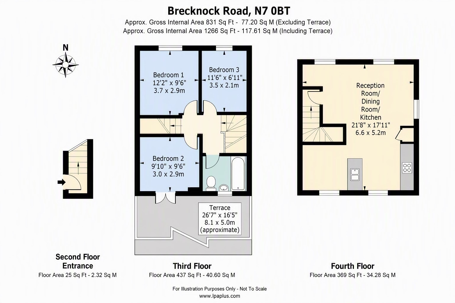 3 27, Brecknock Road, London floorplan