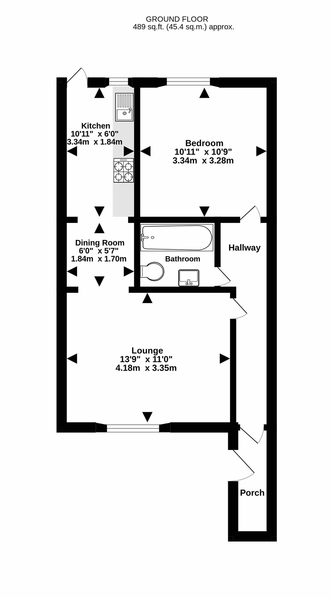 Garden Flat, 24 Belmont Road, Bristol floorplan
