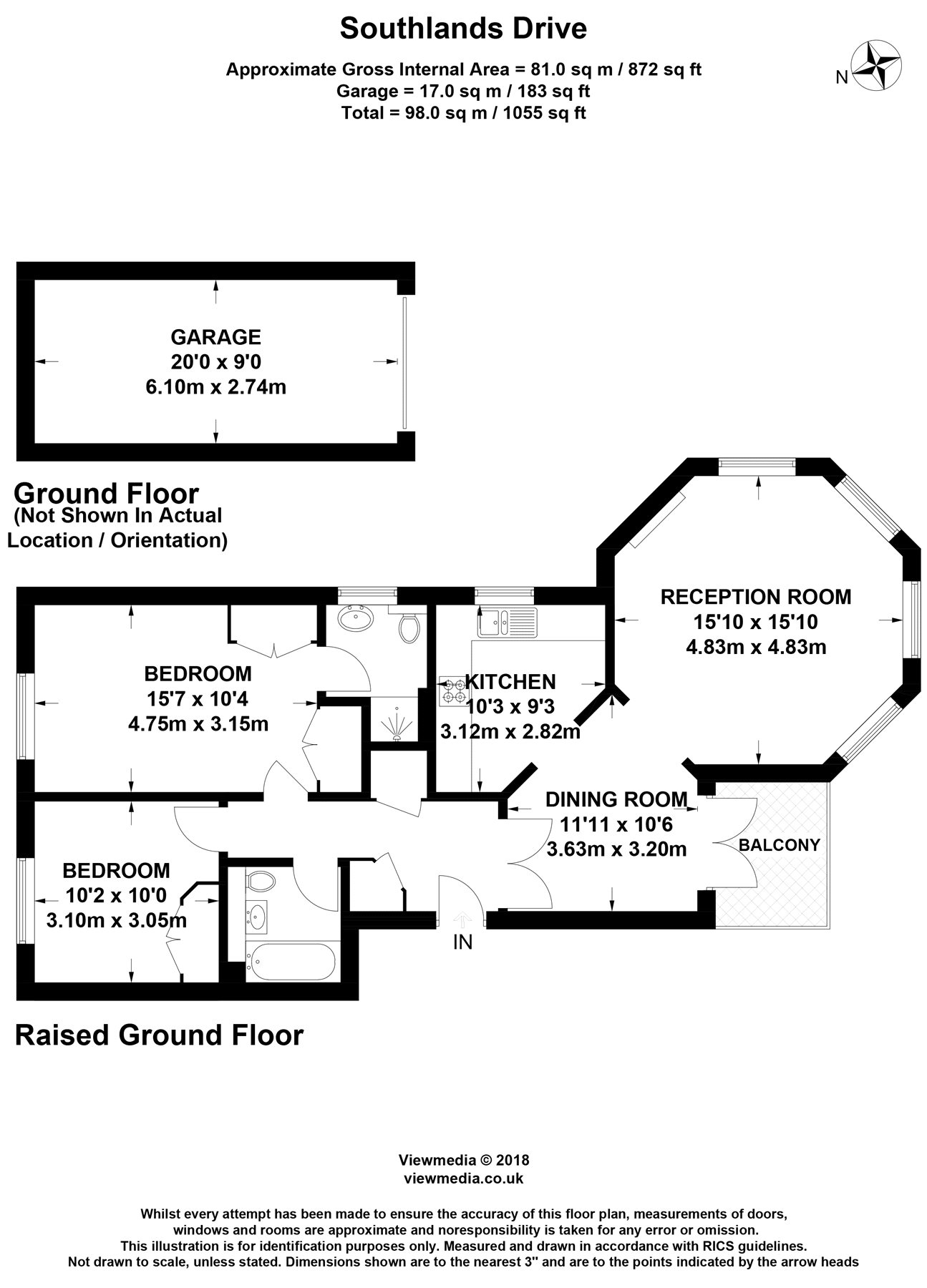 2 Bedrooms Flat for sale in Southlands Drive, London SW19