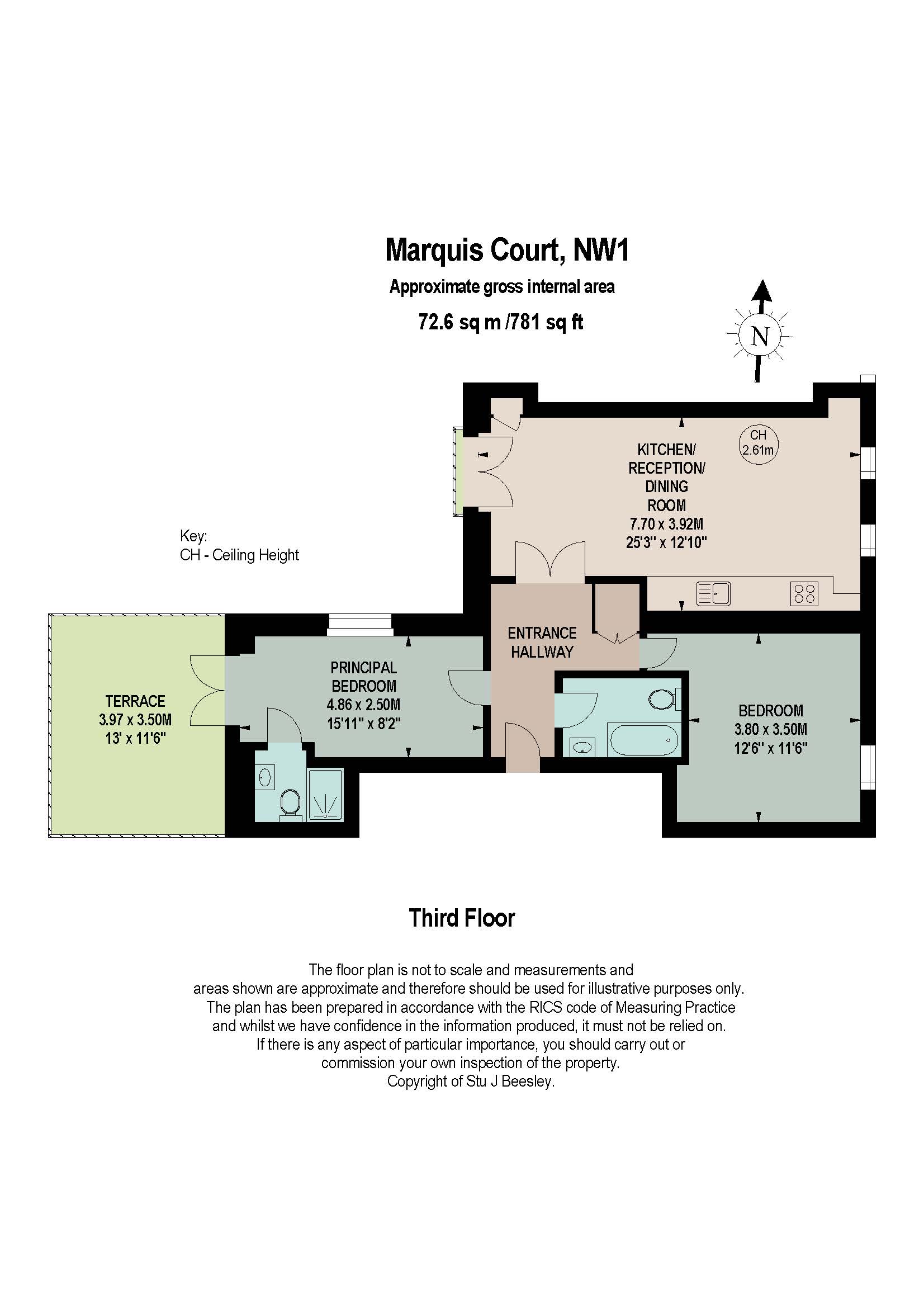 Flat 8 Marquis Court 20, Marquis Road, London floorplan