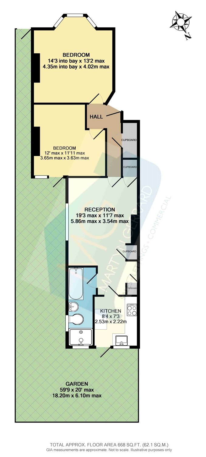 2 Bedrooms Flat to rent in Dollis Road, London N3