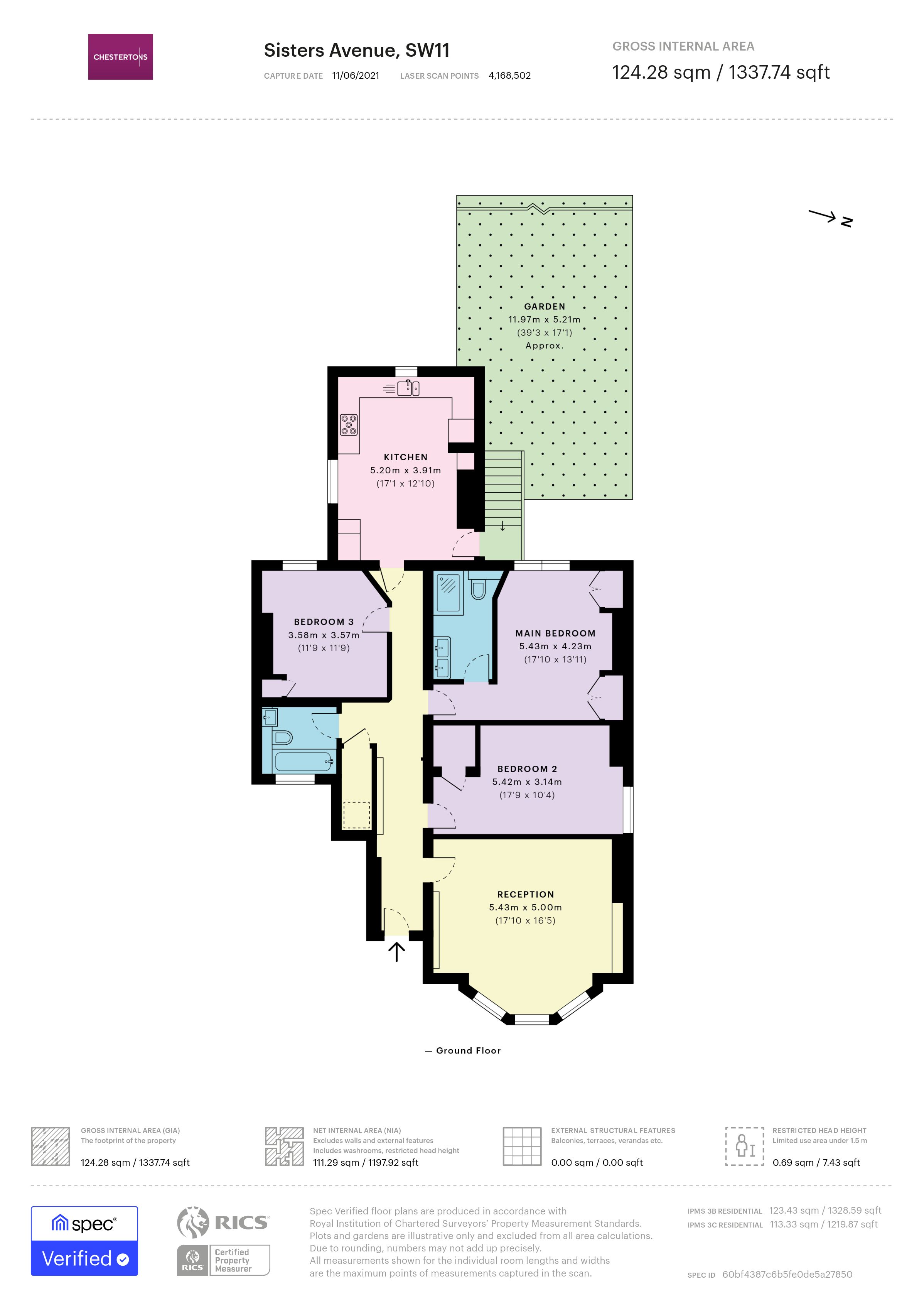 Sisters Avenue, London SW11, 3 bedroom flat for sale 58910496