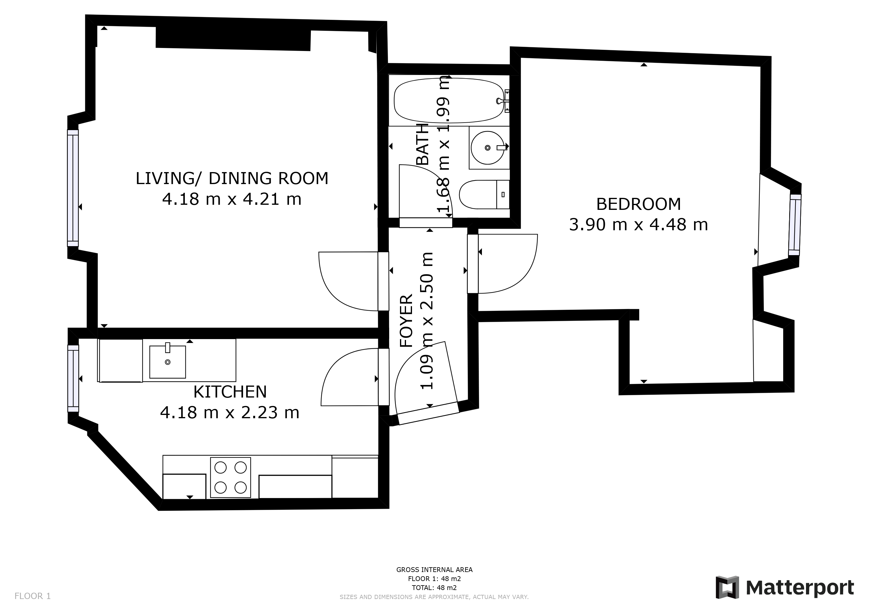 Walker Road Flat A, Aberdeen, Aberdeen floorplan