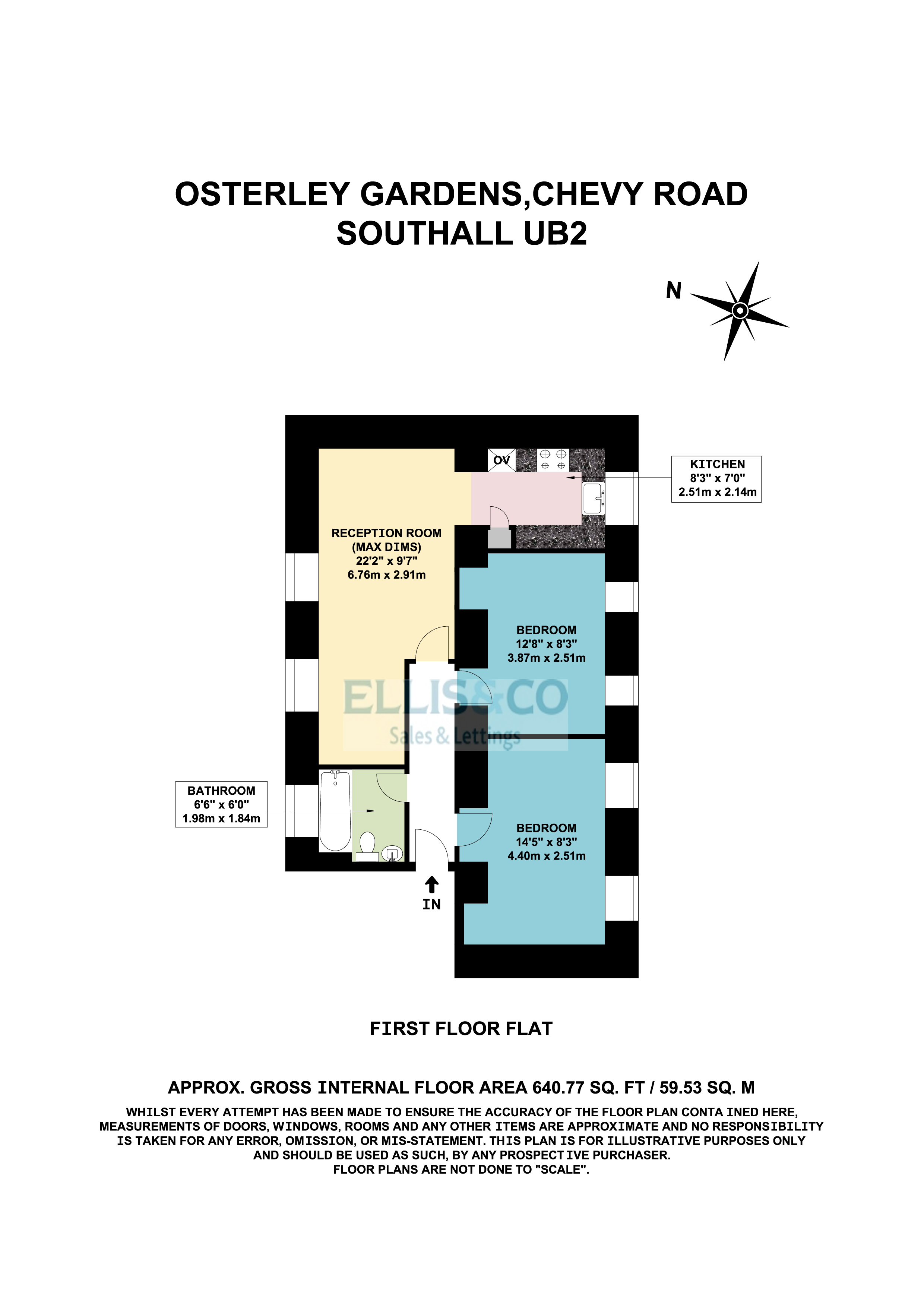 Flat 43, Osterley Gardens,, Chevy Road, Southall floorplan