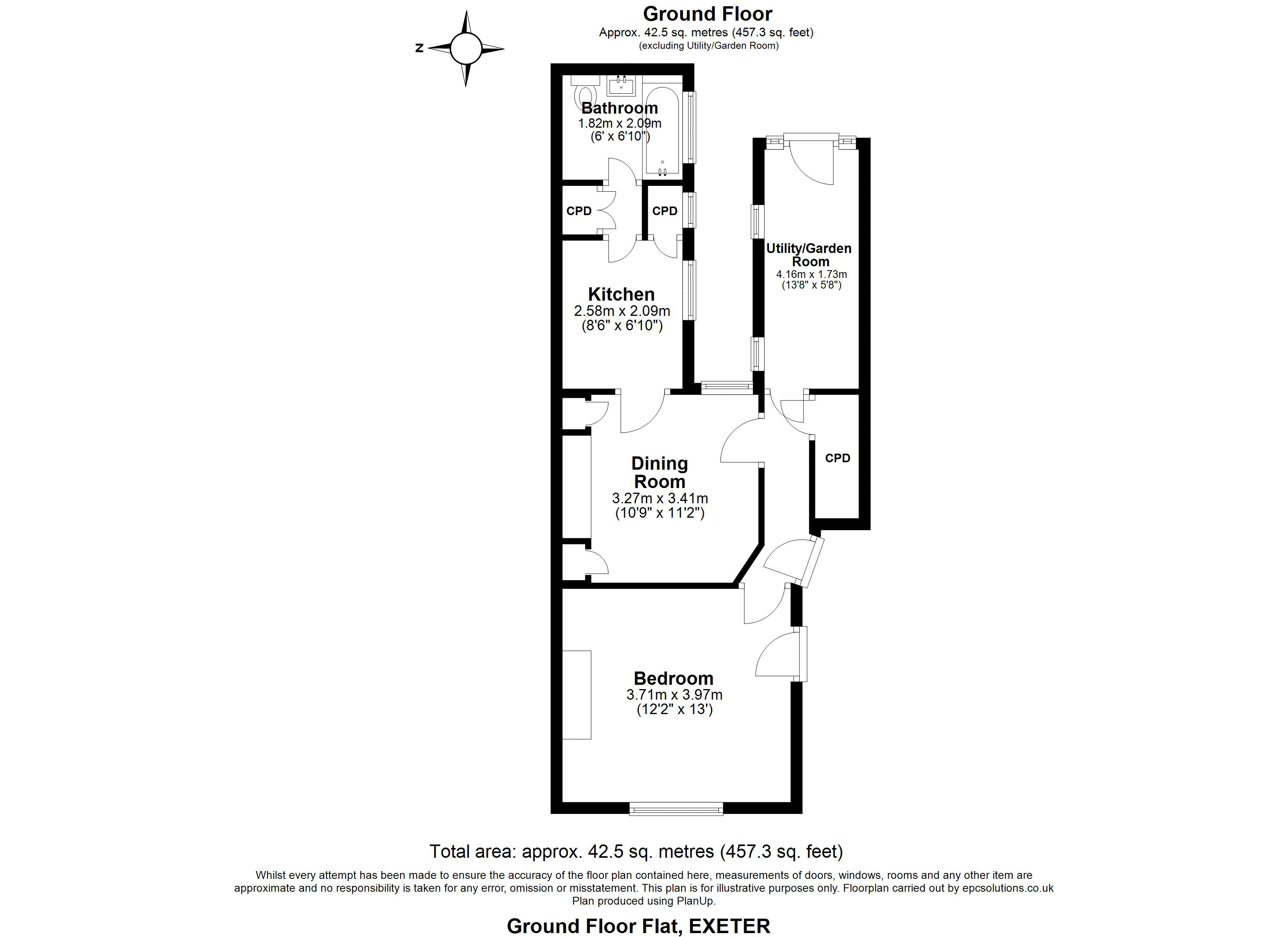 2 Linden Vale, Howell Road, Exeter floorplan