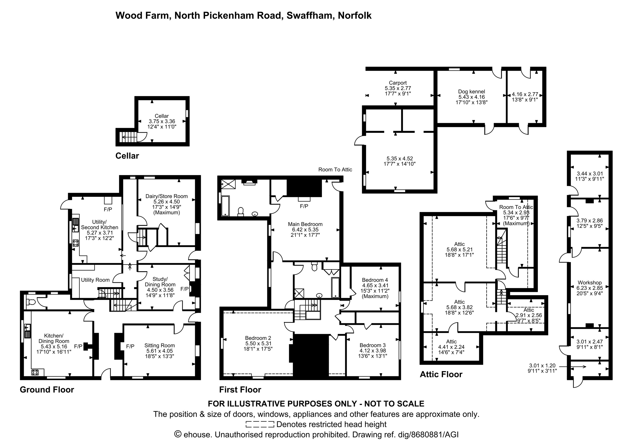 Wood Farm, North Pickenham Road, Swaffham floorplan