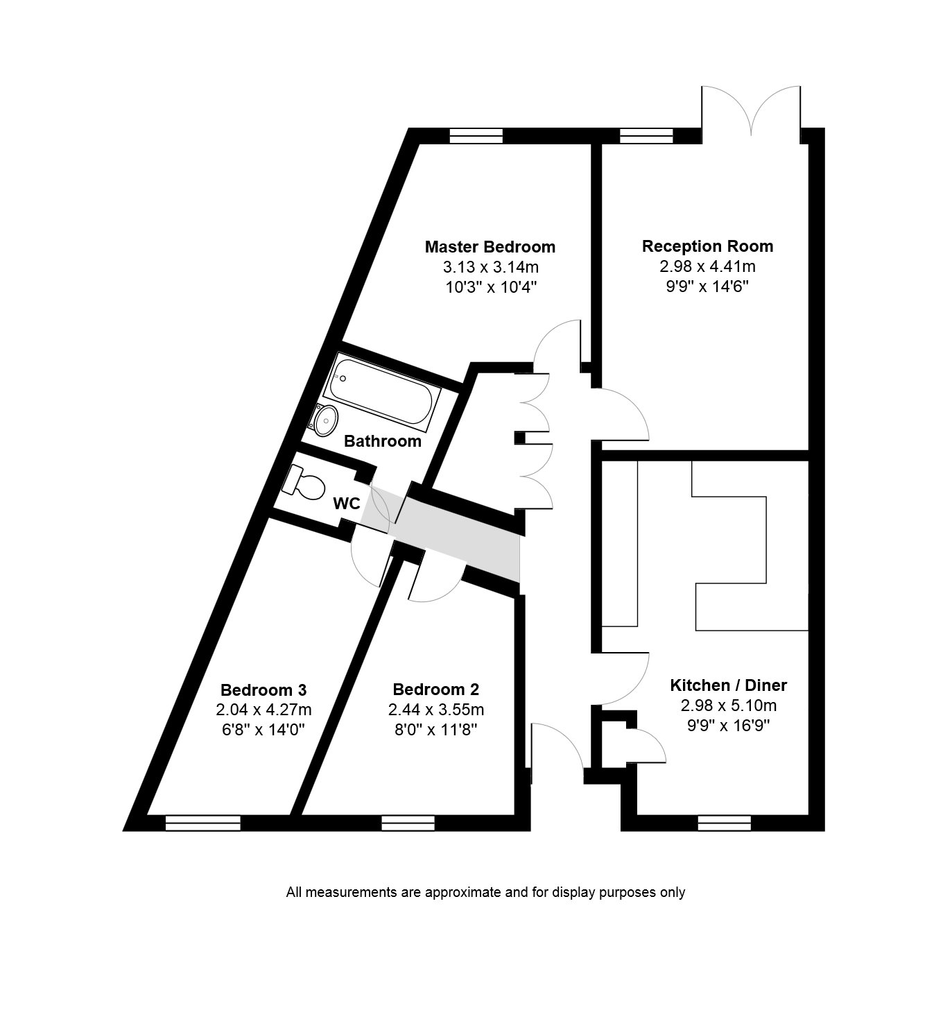 3 Bedrooms Flat for sale in Queensway, Cambridge CB2