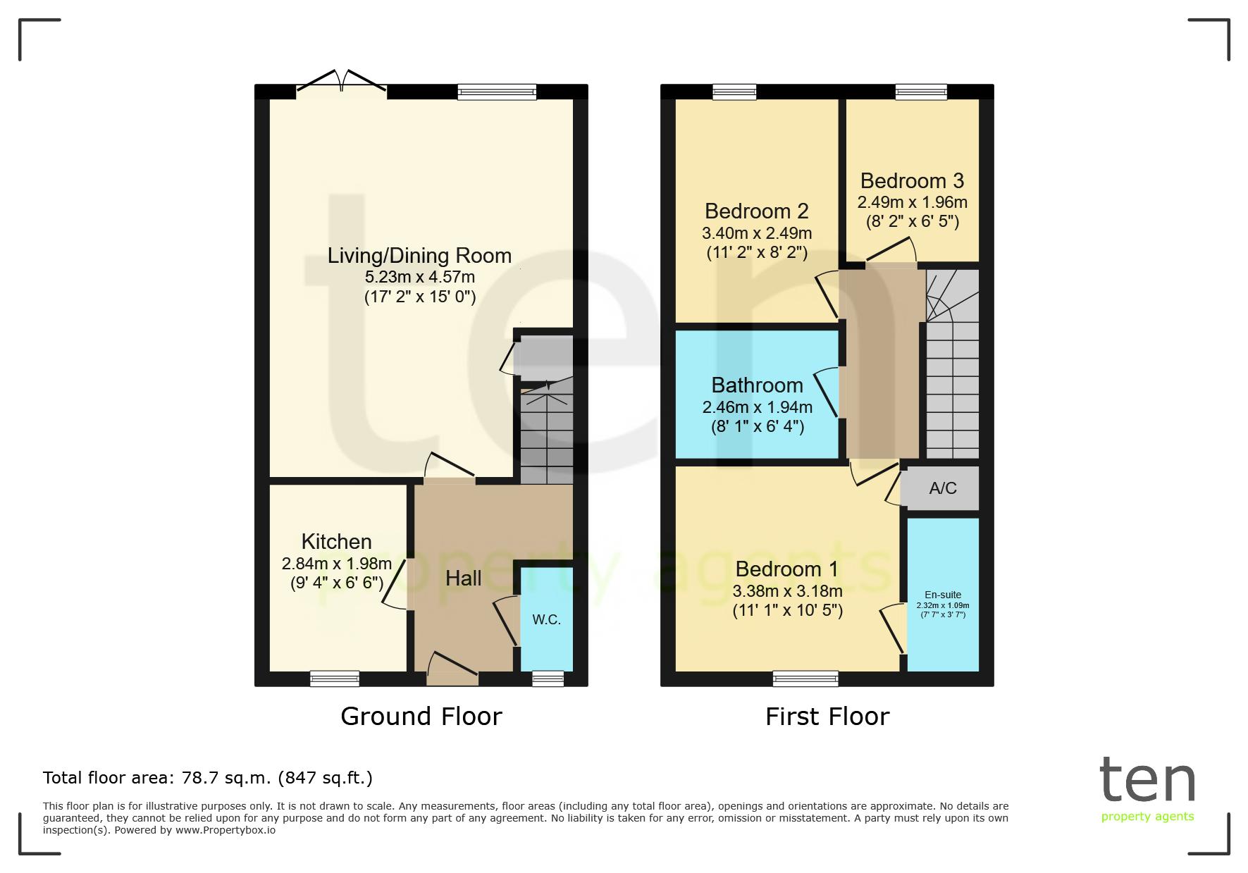 9, Furrowfields, St. Neots floorplan