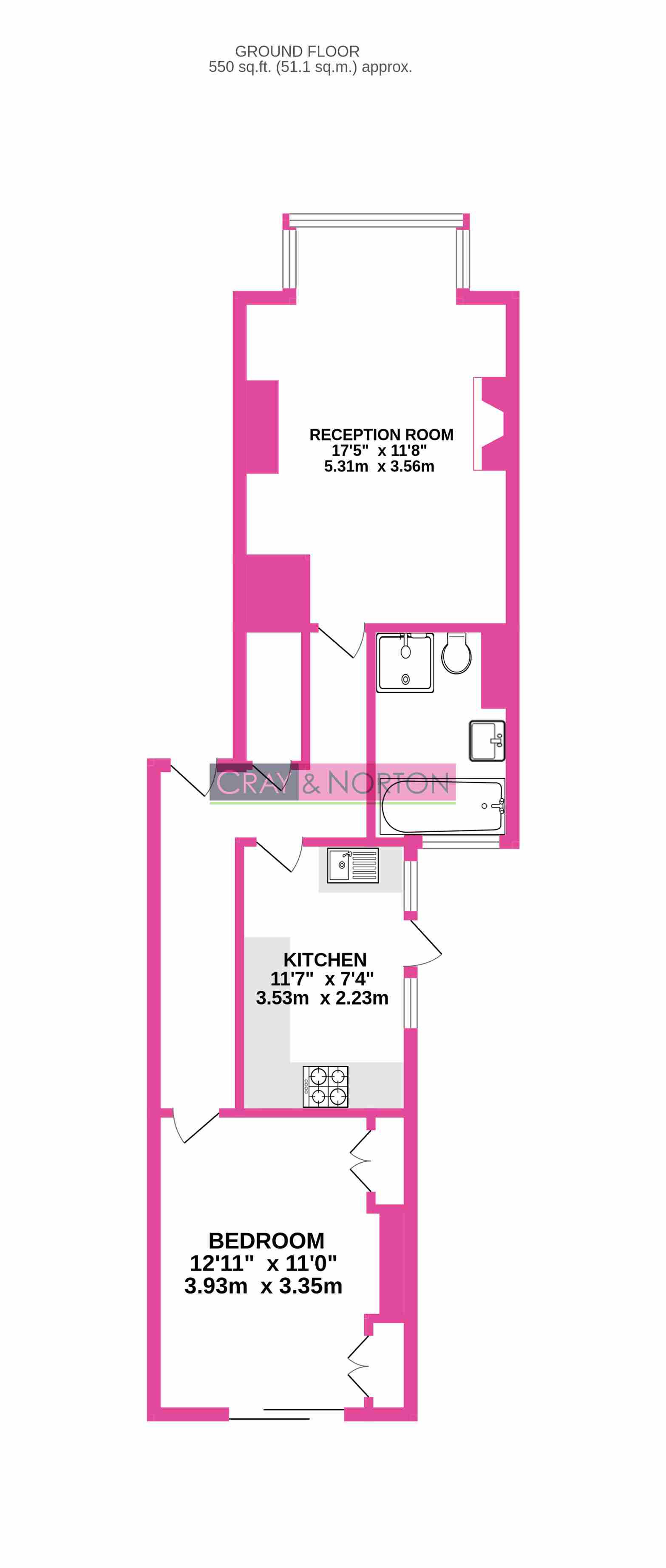 Flat 1 5, Colworth Road, London floorplan