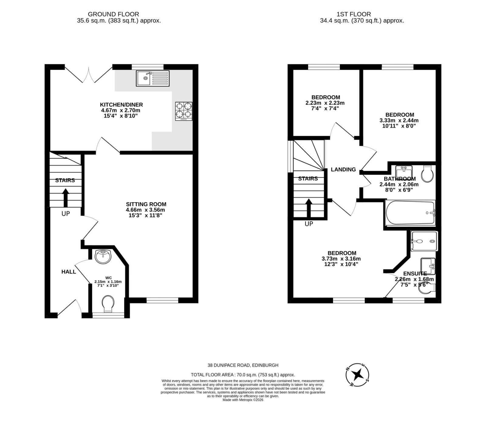 38 Dunipace Road, Edinburgh floorplan