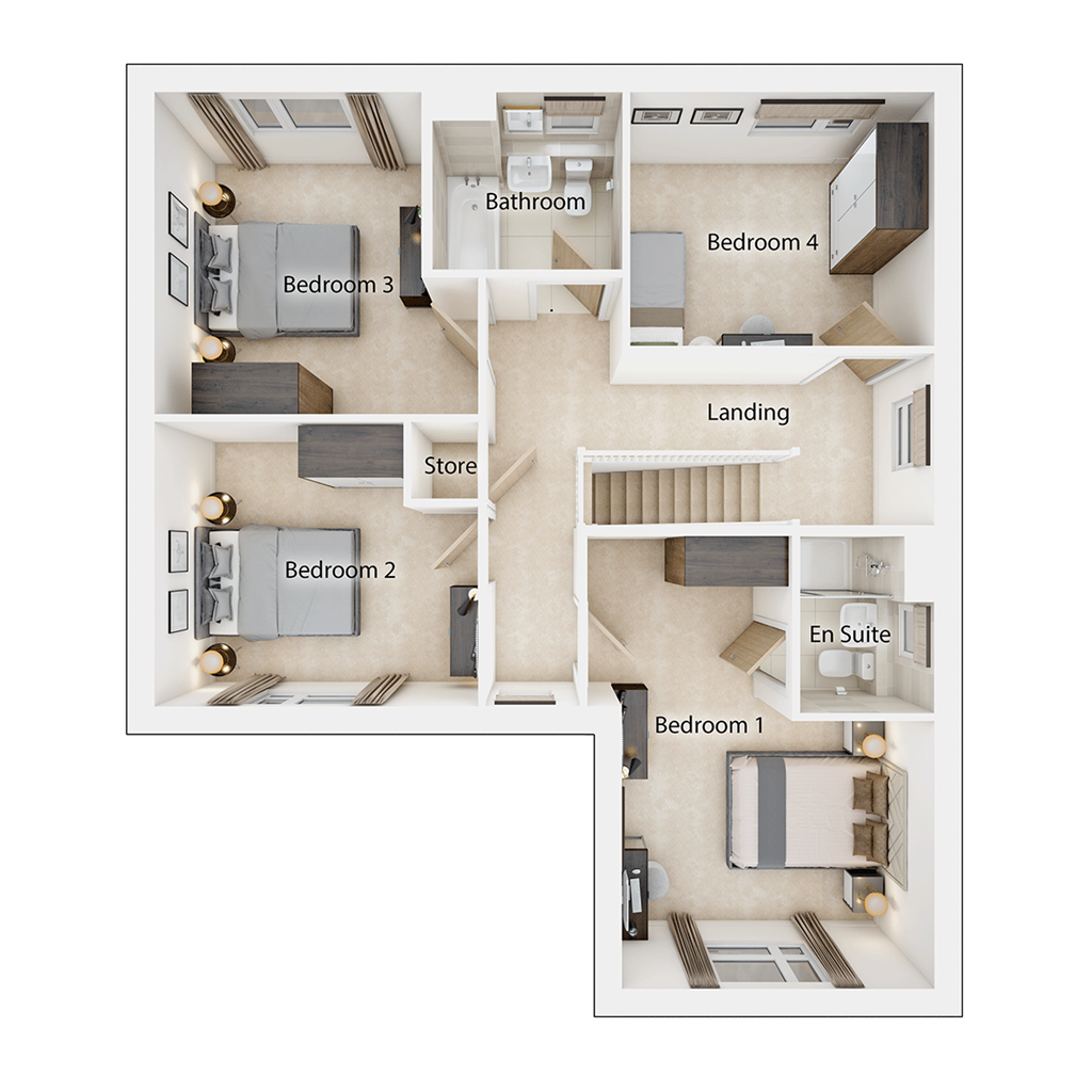 The Hubham - Plot 61, Kenton Bank Meadows, Kenton Bank Foot, Newcastle Upon Tyne floorplan