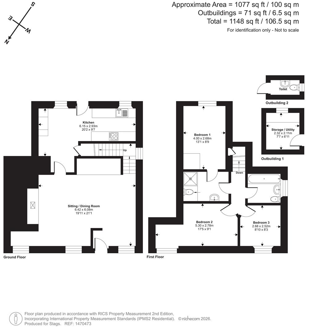 Spinning Wheel, 4 Fore Street, Budleigh Salterton floorplan