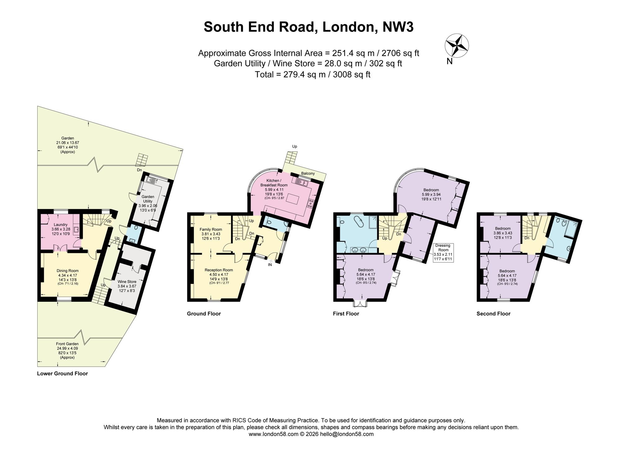 107 South End Road, London floorplan