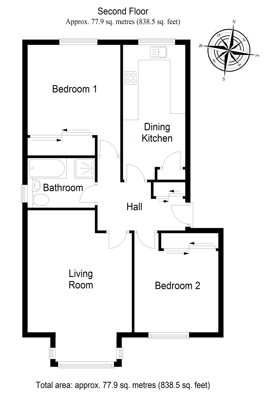 2 Bedrooms Flat for sale in 2/2, Maxwell Drive, Glasgow, Lanarkshire G41