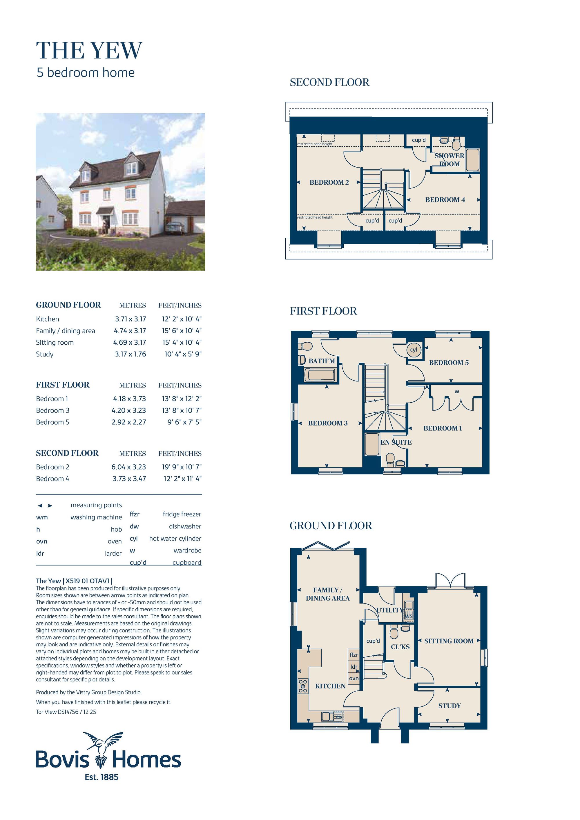 Plot 228 The Yew, Tavistock floorplan