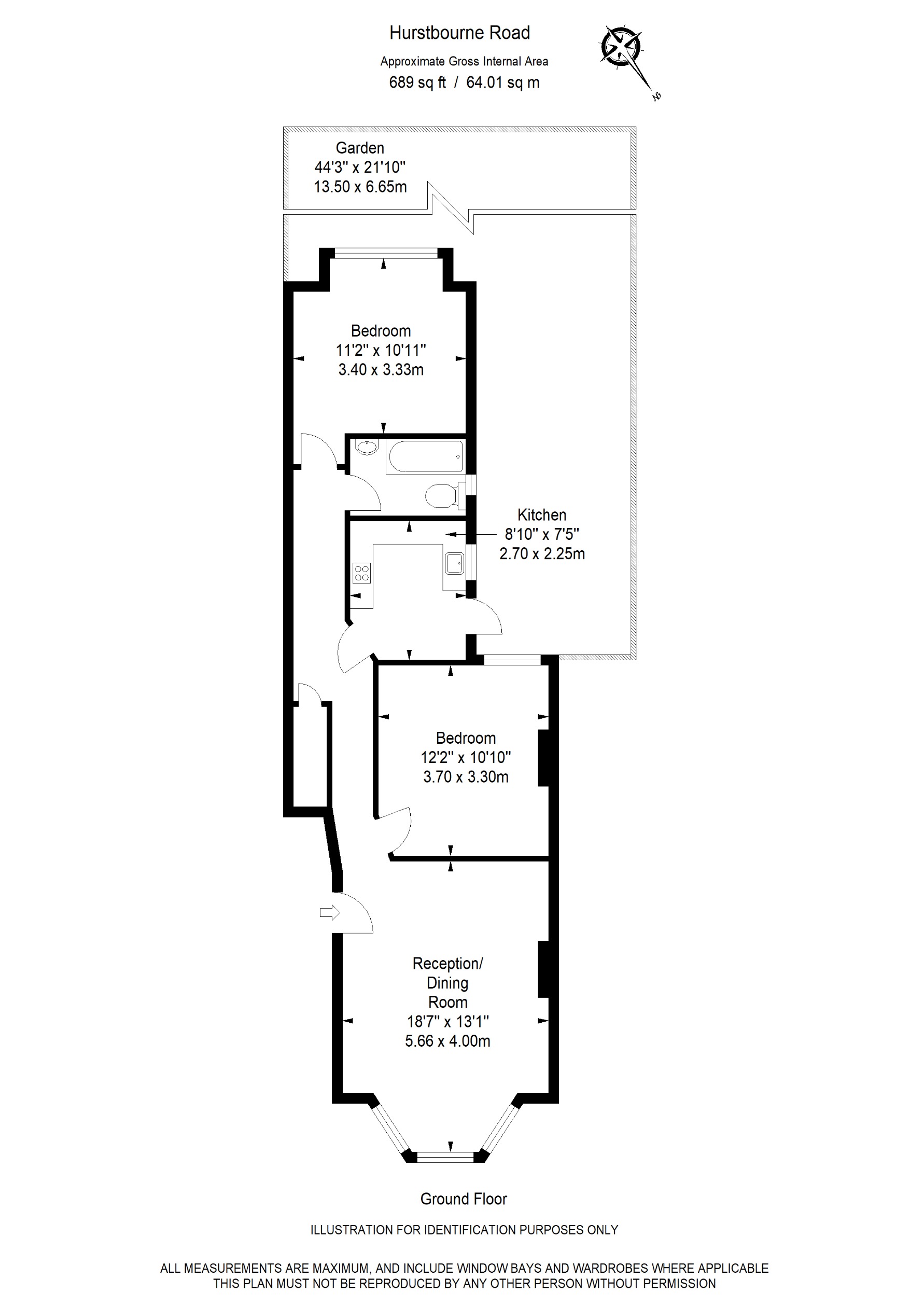 A, 12, Hurstbourne Road, London floorplan